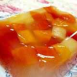 ほんわり林檎❤彩りフルーツの林檎酢寒天❤